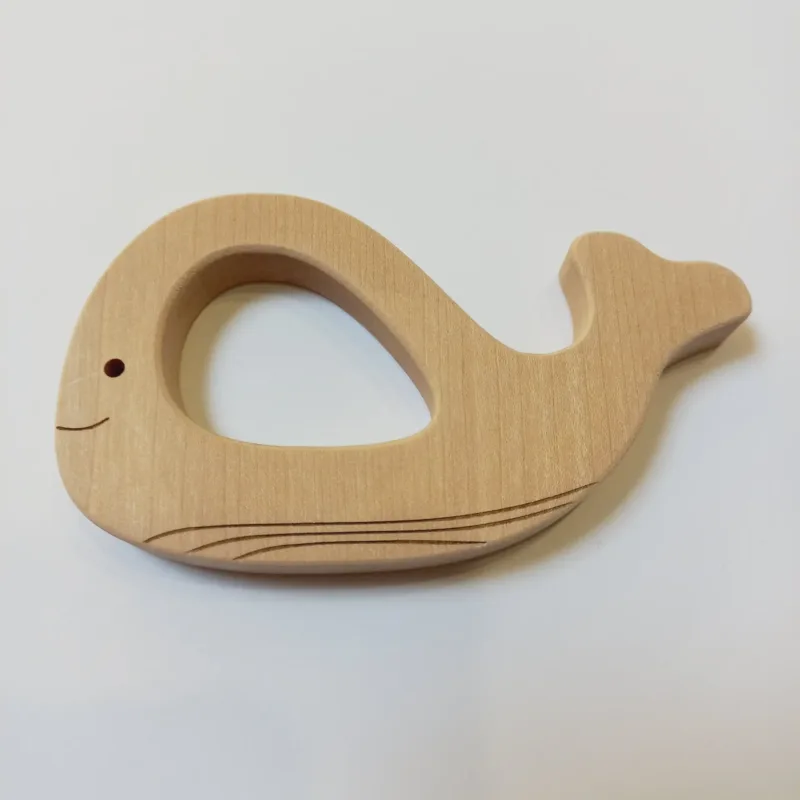 Wooden teething ring - whale - FAB-FABRIK