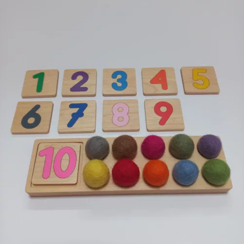 Jeu en bois Montessori - jeu pour apprendre à compter