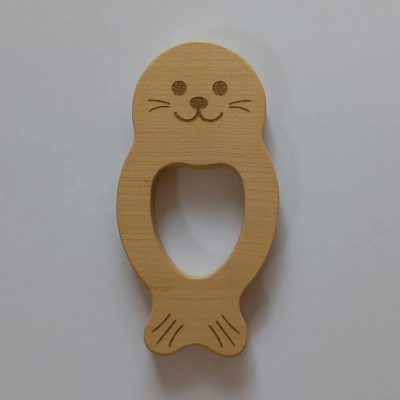 Wooden teething ring - seal - FAB-FABRIK