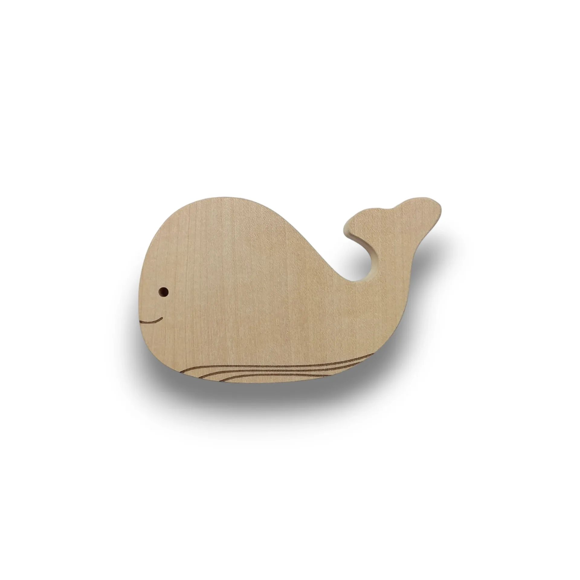 Gancho de madera para niños, forma de ballena, gancho de animales marinos