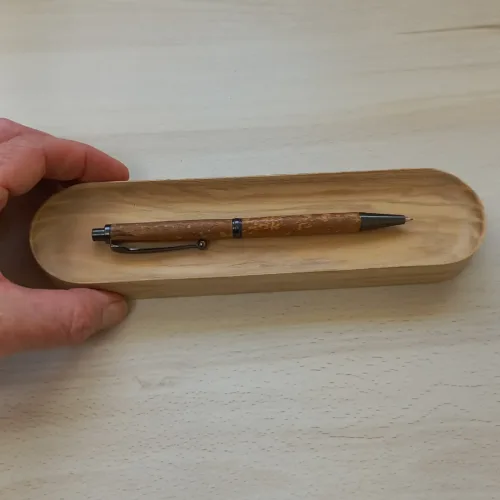 Porte stylo, porte crayon, porte-plume, plateau à stylo en bois de frêne olivier, organiseur de bureau