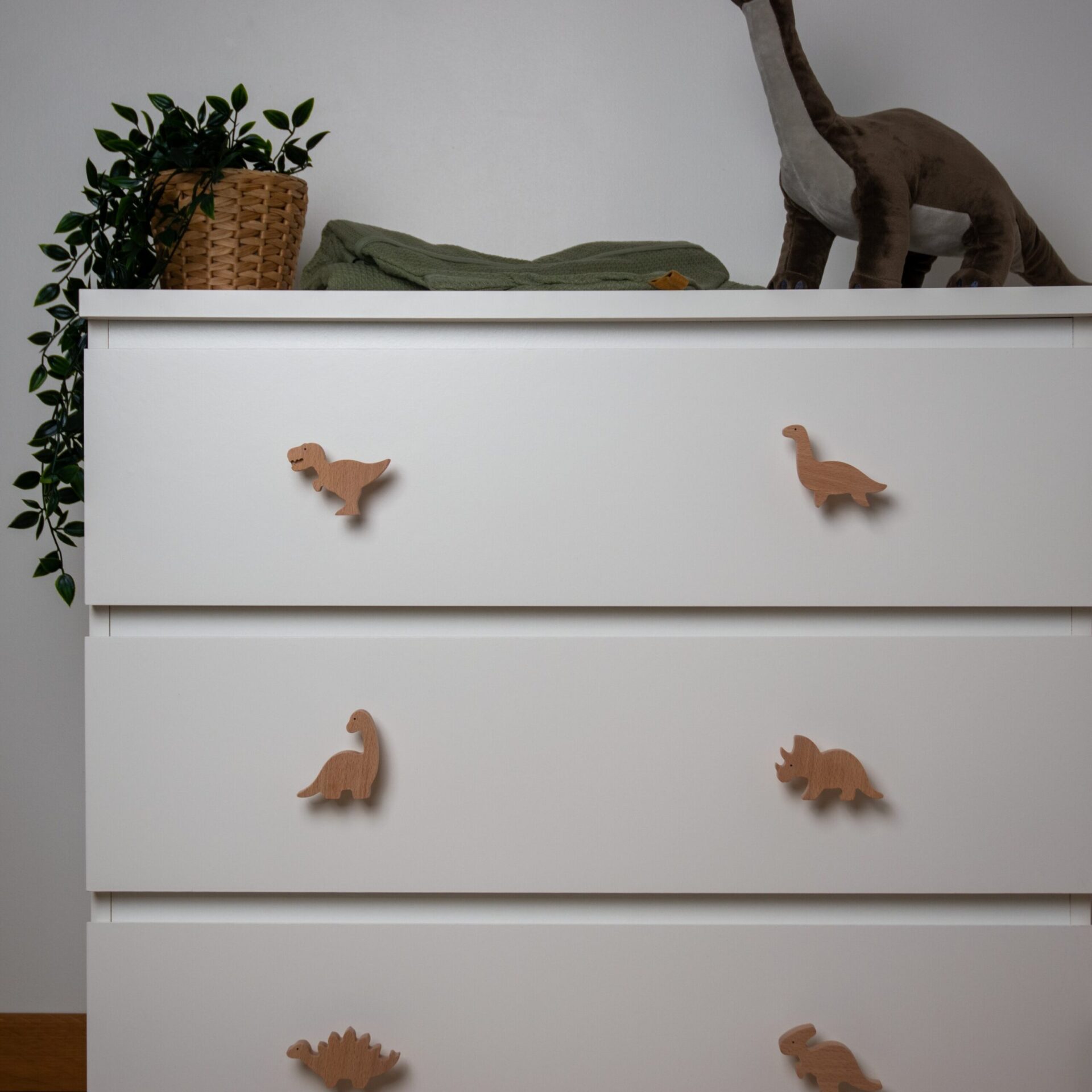 Boutons de meuble dinosaures, en bois, pour chambre d'enfant - FAB-FABRIK