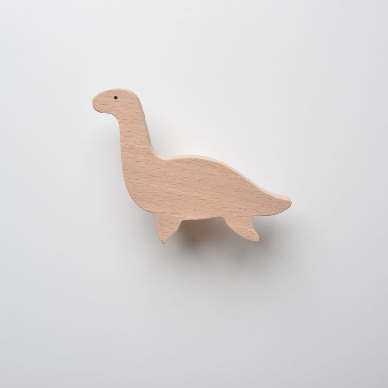 bouton de commode forme Plésiosaure, en bois, pour chambre d'enfant, thème dinosaures - FAB-FABRIK