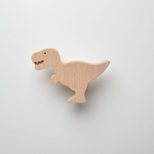 Pomo para mueble con forma de tiranosaurio, de madera, para habitación infantil, tema dinosaurio - FAB-FABRIK